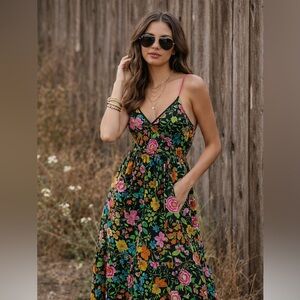 Dream Out Loud Selena Gomez Floral Maxi Dress Small Y2K Boho Festival